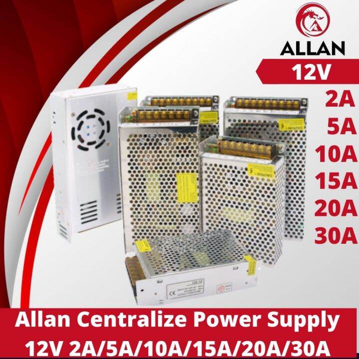 Allan DC 12V 10A Centralize Power Supply CCTV Led Adapter /PSU
