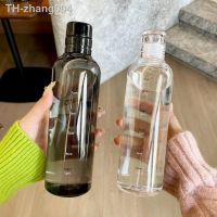 500/700ml Large Capacity Water Bottle Time Marker Transparent Plastic Leakproof Milk Cup Flask Drinkware Kid School Sport Camp