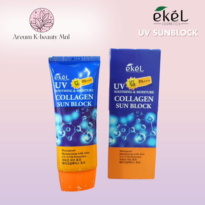 Ekel Collagen UV Soothing & Moisture Sun Block SPF 50 PA +++ 70ml ...