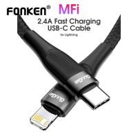 FONKEN PD สายชาร์จเร็ว USB Type C,สายชาร์จสำหรับ MacBook iPad Pro Type-C สายชาร์จข้อมูล USBC สำหรับ iPhone 13 12 Pro Xs Max