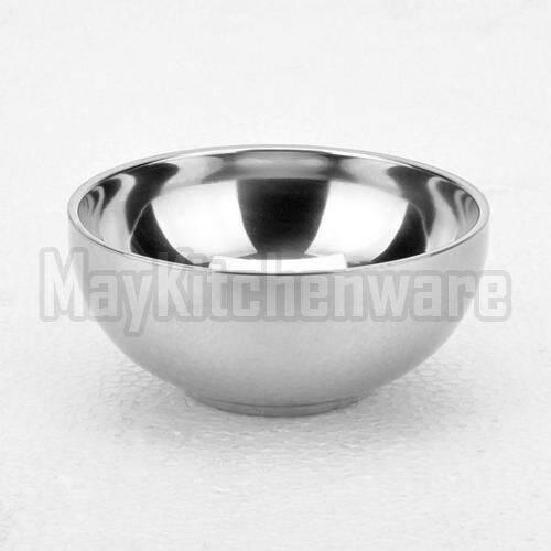 Mangkok Stainless Steel Tebal Anti Panas Mangkuk Bowl Double Wall 2