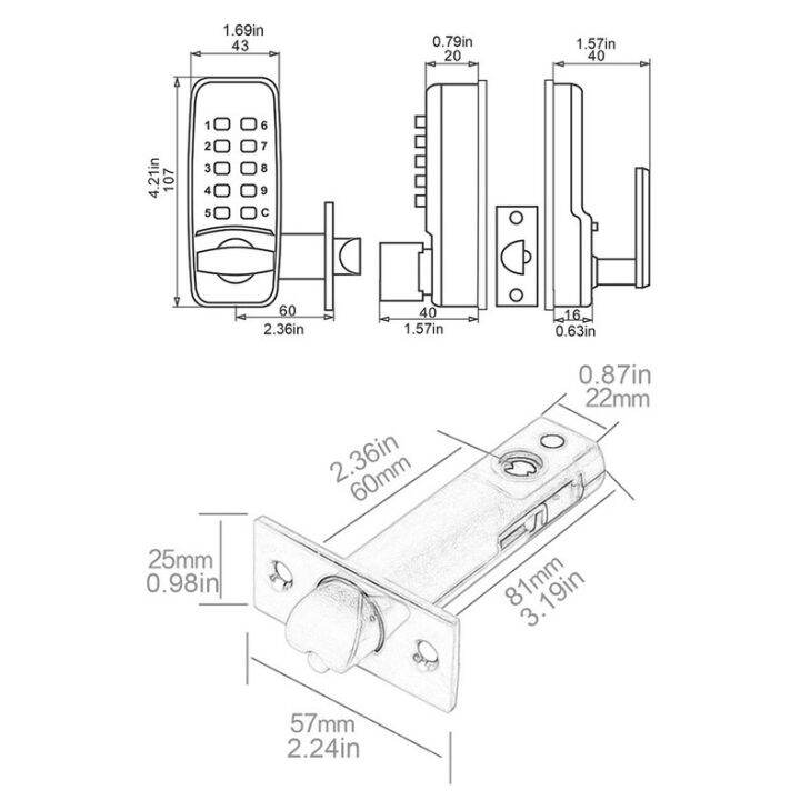 elife-380b-รหัสผ่านดิจิตอลล็อคประตูรุ่นกันน้ำรหัสผ่านล็อค-keyless