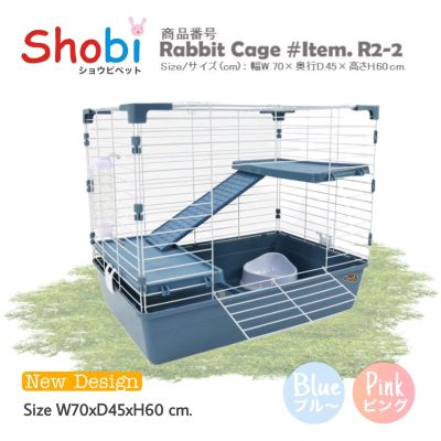 Shobi-กรงกระต่าย ชินชิล่า เฟอเรท 3 ชั้น R2-2 สีใหม่พาสเทล