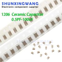 100pcs 1206 50V SMD Thick Film Chip Multilayer Ceramic Capacitor 1pF- 22uF 10NF 100NF 1UF 2.2UF 4.7UF 10UF 22PF