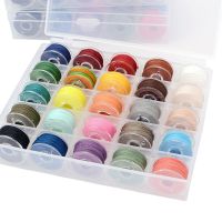 25 Color Round Waxed Thread Polyester Cord Wax Coated String Box Set Braided Bracelets Leather Craft Sewing Leatherworking Tools