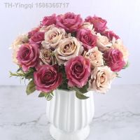 【hot】❄✐  6 Heads Artificial Flowers Silk Wedding Decoration Big Fake