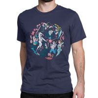 Jojos Bizarre Adventure T-Shirts For Men The Gangs All Here Cotton Tees Round Neck Classic T Shirts Plus Size Clothes