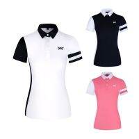 Mizuno ANEW J.LINDEBERG Honma TaylorMade1 Titleist►☞❆ เสื้อกอล์ฟสตรีแขนสั้นเสื้อสตรีฤดูร้อนแห้งเร็วระบายอากาศกีฬากลางแจ้งเสื้อสตรีเสื้อกอล์ฟสตรีสีชมพู