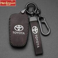 Hardingsun เคสเคสกุญแจรถยนต์อัจฉริยะเป็นหนังพวงกุญแจสำหรับ Toyota คอโรลล่าอัลติส Cross RAV4 Camry CHR ฟอร์จูนเนอร์อินโนว่า Avanza Harrier Land Cruiser Prado ตัวป้องกันระยะไกล