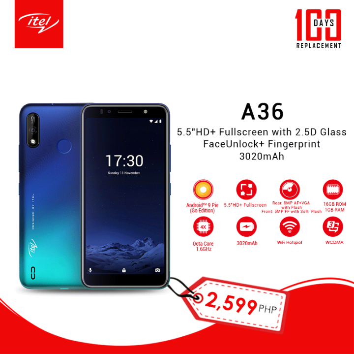 itel a36 specs