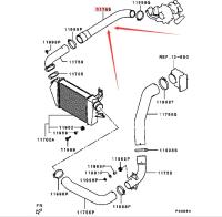 11755ใหม่ Inter Cooler Outlet Air Hose Fit สำหรับ Mitsubishi Triton L200 IV V KA4T KB4T Pajero Sport III KR3W KS3W