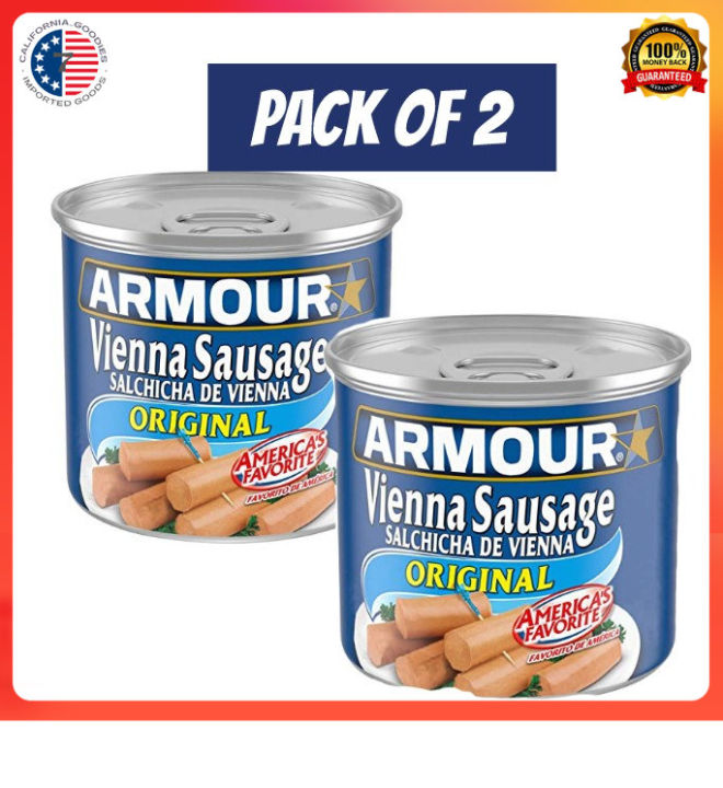 Armour Star Vienna Sausage Original Flavor Canned Sausage 2 X 130g