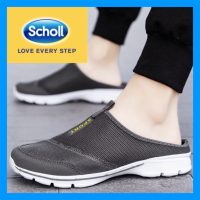 Scholl รองเท้าสกอลล์ scholl รองเท้า scholl Scholl รองเท้าสกอลล์ scholl รองเท้า รองเท้า scholl  ผู้ชาย scholl รองเท้าผ้าใบผู้ชายรองเท้าผู้ชาย scholl ขนาดใหญ่ 46 47 48 ครึ่งรองเท้าแตะรองเท้าแตะแบนผู้ชายแฟชั่นเดินรองเท้าผ้าใบเกาหลีครึ่งหนึ่ง-2030