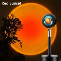 16 Color Sunset Projector lamp USB Rainbow Night Light For Bedroom Bar Cafe Background Wall Decoration