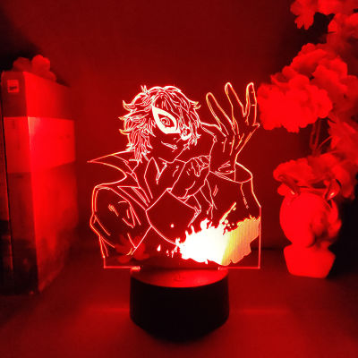 Personal 5 Joker Led Night Light for Kids Bedroom Decor Nightlight Birthday Gift Anime Gadget Room Table Lamp Persona 5