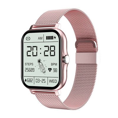 ZZOOI Full Touch Sport Smart Watch For Women Men Heart Rate Fitness Tracker Bluetooth Call Smartwatch Mesh Belt Connected Wristwatch