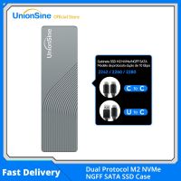 ☒☽✜ UnionSine Dual Protocol M2 NVMe/NGFF SATA SSD Case 10Gbps HDD Box M.2 NVME SSD to USB 3.1 External Enclosure for 2242 2260 2280