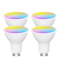 Tuya GU10สมาร์ท Wifi หลอดไฟ4แพ็คหรี่แสงได้ RGB CW LED ทำงานร่วมกับ A Lexa และ ผู้ช่วย40วัตต์เทียบเท่าไฟติดตาม