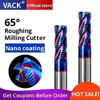 VACK HRC65 เครื่องตัดมิลลิ่งหยาบเกลียว End Mill คาร์ไบด์ทังสเตนเหล็กเราเตอร์บิต 4 ขลุ่ยโลหะ CNC เครื่องมือเครื่อง 6 8 10 มม