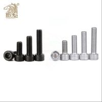 10pcs M3 M4 M5 M6 M8 304 A2 Stainless Steel Black grade 12.9 steel DIN912 Hexagon Hex Socket Head Cap Allen Bolt Screw L 4-60mm