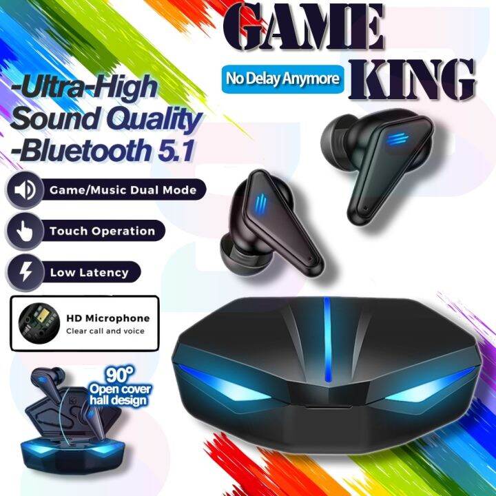 [Ready Stock] K55 Earbuds Gaming No Delay Wireless Earphone Dual Mode