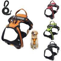 New Dog Vest Harness Leash Reflective Adjustable Mesh Pet Collar Chest Strap Leash Harnesses With Traction Rope Dog Accessories Collars