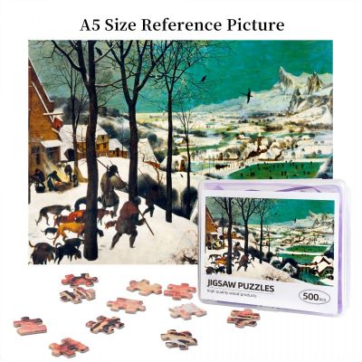 Pieter Bruegel The Elder - Hunters In The Snow (Winter), 1565 Wooden Jigsaw Puzzle 500 Pieces Educational Toy Painting Art Decor Decompression toys 500pcs