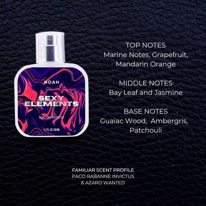 PERFUME SPRAY FOR MEN Noah Sexy Elements Eau De Toilette 50mL Perfume