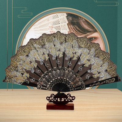 【cw】 Folding Chinese Hand Held Fans Performance Photo Props Decoration