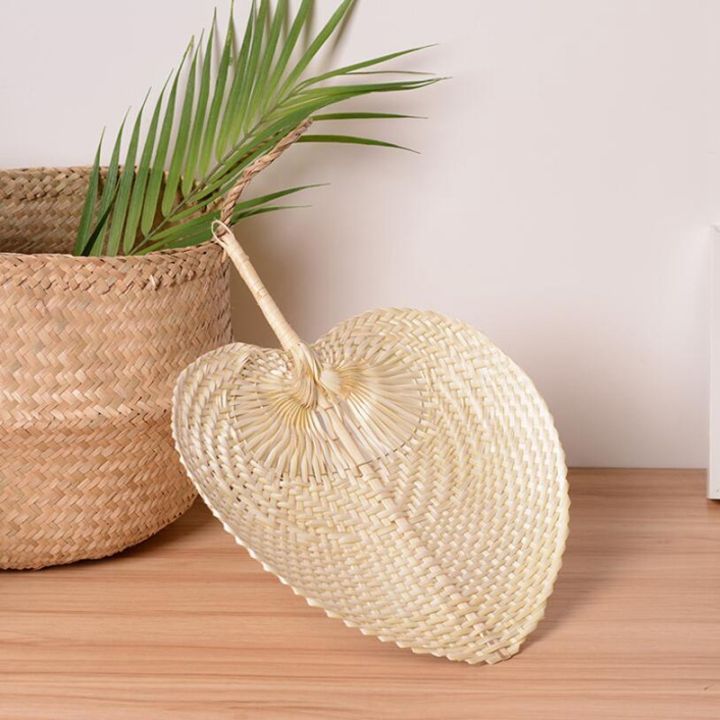 12pcs-pure-handmade-diy-heart-shaped-bamboo-woven-fan-summer-cooling-fan-chinese-style-hand-fan-hand-fans-wedding-items
