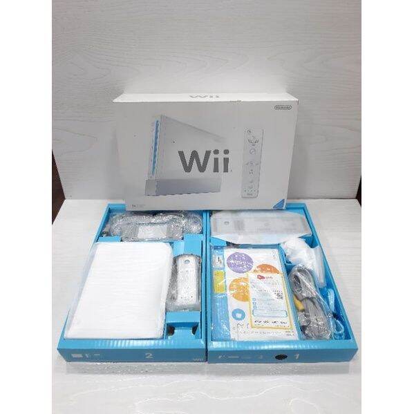 [มือ1] เครื่อง Nintendo Wii เล่นแผ่นแท้ งานกล่อง Wii Fit แผ่นเกมแท้ 10 แผ่น งานสวยเน้นสะสม