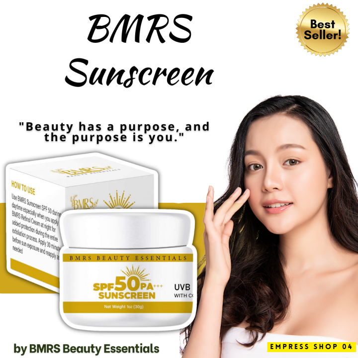 NEW BMRS SUNSCREEN SPF 50 PA+++ with Collagen and glutathione No White ...