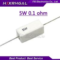 10Pcs 5W 0.1โอห์มความต้านทานต่อปูนซิเมนต์0.1R 0.1Ohm