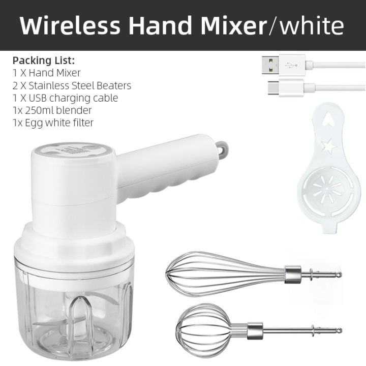 3-speed-mini-mixer-เครื่องปั่นอาหารไฟฟ้า2-in-1-handheld-food-chopper-whisk-egg-beater-usb-wireless-garlic-food-masher-cream