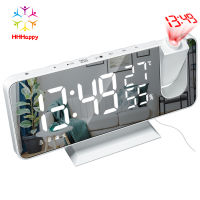 Fm Radio Led Digital Smart Projection Alarm Clock Usb Wakeup Clock 180-degree Rotation Time Projection