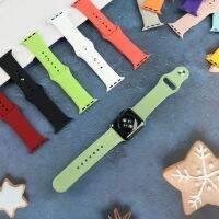 【CC】✚¤▬  Silicone Band 44mm 40mm 45mm 41mm Ultra 49mm 42mm 38 44 bracelet watch series 7 8 se 3 5 6