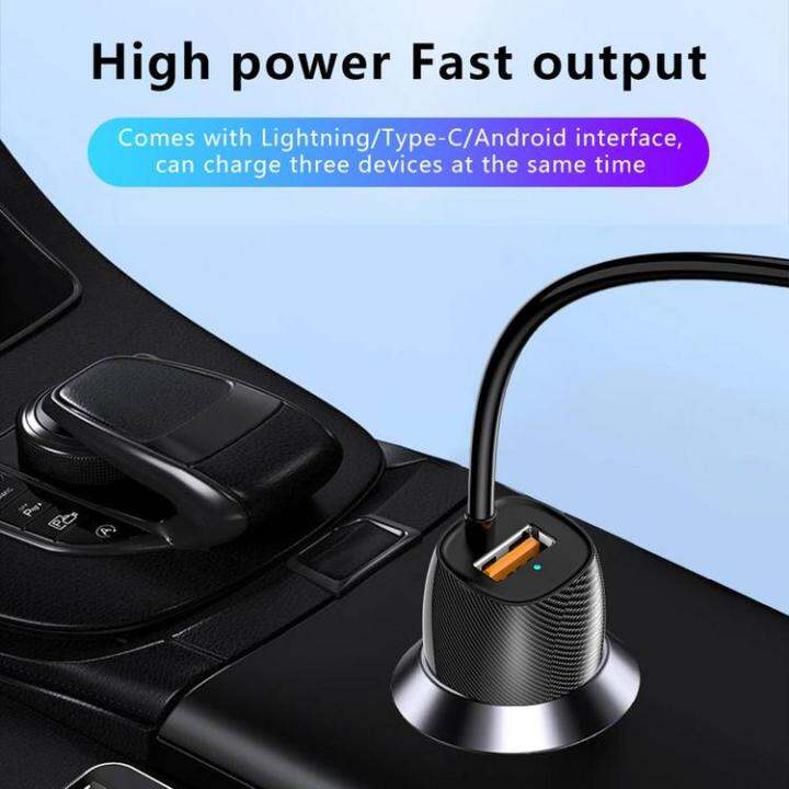 fast-charging-car-charger-3-in-1-car-charger-multiple-ports-charger-with-stretchable-cable-for-truck-auto-travel-camper-car-truck-convertible-car-suv-cozy