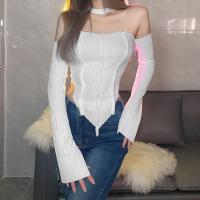 QianXing Shop 1PC Summer European and American Womens Fashion Off-shoulder Vest, Neck-hanging, Irregular Short Vest