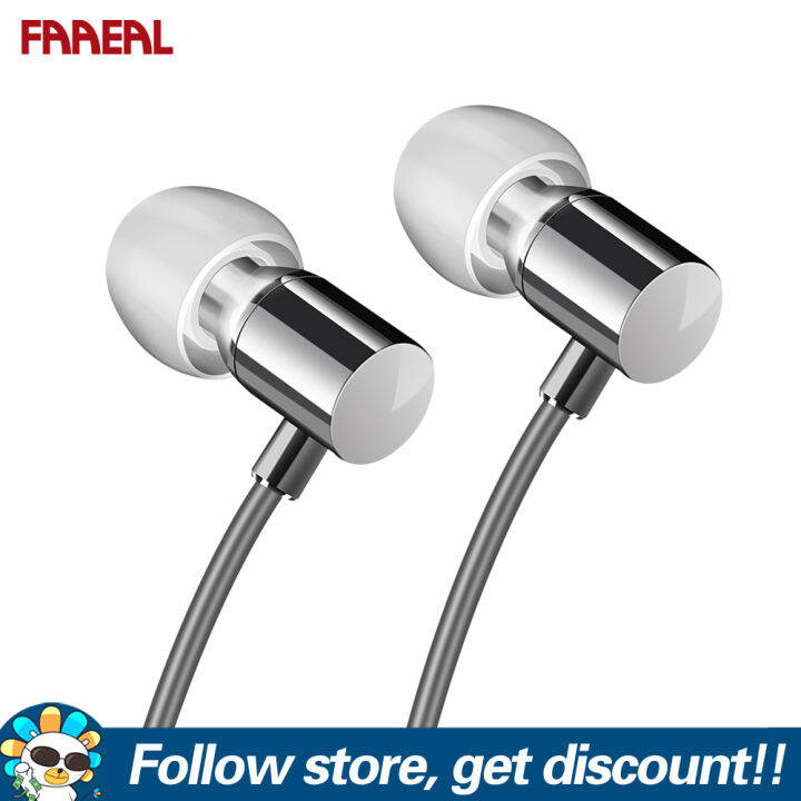 FAAEAL Poppy Metal Earphone Stereo Bass HiFi Tuning Music Earbuds 3.5mm