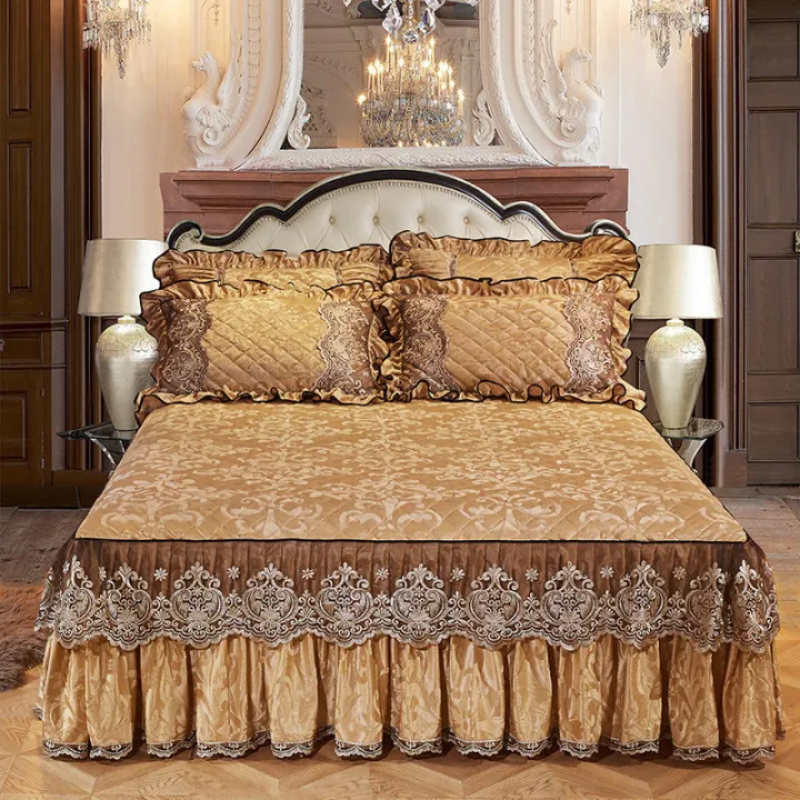 Luxury Europe Princess Bedding Bed, Lace Bed Sheets Queen