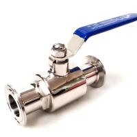 Fit 51mm Pipe OD x 2" Tri Clamp Sanitary Ball Shut Off Valve SUS 304 Stainless Beer Brewing Home