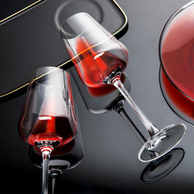 ชุดแก้วไวน์แดงของใช้ในครัวเรือนแบบยุโรป6ชุดแก้วไวน์คริสตัลระดับไฮเอนด์สุดหรู1คู่
