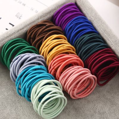 【CW】 100PCS/Lot 3 Elastic Hair Bands Rubber Band Scrunchies Headband Ponytail Holder Kids Accessories