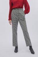 ESPADA กางเกงทรงสลิมลายฮาวส์ทูธ ผู้หญิง สีดำ | Monochromic Houndstooth Slim Trousers | 4609