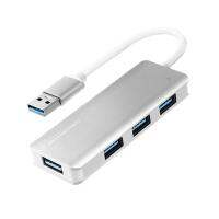 อลูมิเนียมอัลลอยด์4พอร์ต USB Hub USB 3.0 Divider สำหรับคอมพิวเตอร์แล็ปท็อปสมาร์ทโฟน