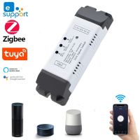 Zigbee Tuya รีเลย์ไฟสนาม LED สมาร์ทโฮม12V 24V 110V 130V 220V ตัวควบคุมมอเตอร์โมดูลตั้งเวลา RF433 2MQTT สะพานเกตเวย์ Alexa