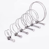 5 Pcs 11-85 Mm Double Wire Air Hose Clamp Menyesuaikan Pipa SS304 Tabung Stainless Steel Pipa Ring pipa Perlengkapan