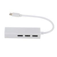 JERNG Type C To RJ45 TYPE-C To RJ45 Lan Network Card 4 Ports 4 in 1 USB 2.0 Hub Lightweight 10Gbps for Laptop/Mouse/U Disk