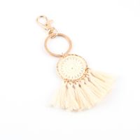 Bohemia Dream Catcher Keychain With Tassel Auto Car Pendant Jewelry Key chain For Women Gift Ornaments Trinket Jewelry k4518