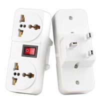 ◕▲ White Portable Universal Wall socket EU US UK extension socket 250V 6A 10A 125V power converter plug Adapter with on off switch